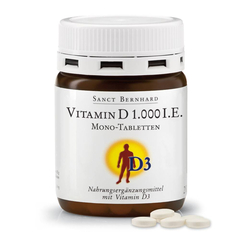 Vitamin D 1.000 I.E. Mono-Tabletten, image 