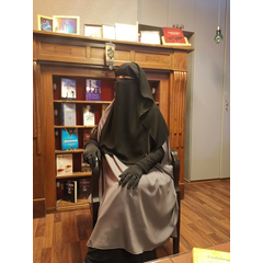 Niqab zweilagig (zum Binden dicke Bänder), Title: Niqab zweilagig kurz, image 