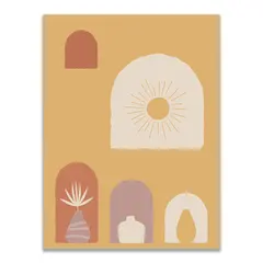 Sonne im Fenster simplicity einfache Malerei Poster, Größe: 60x90 cm, Rahmen: Silber, image 