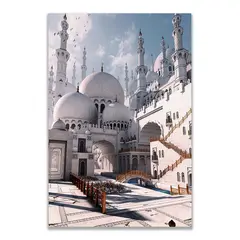 Fantasy Moschee Poster, Größe: 60x90 cm, Rahmen: Silber, image 