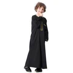 Islamische Kinder-Robe (Thobe) – Bequem & modisch für Jungen | Halal-Mode, Farbe: Schwarz, Größe: 110, image 