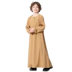 Islamische Kinder-Robe (Thobe) – Bequem & modisch für Jungen | Halal-Mode, Farbe: Kamel, Größe: 110, image 
