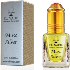 Misk, Musk, Musc Silver von El Nabil - frisch, blumig, fruchtig, Eau de Parfum, Roll-On, 5ml, image 