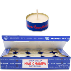 Satya Sai Baba Nag Champa Teelichter - 10er waxine Kerzen, Duftkerzen, image 