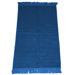 Gebetsteppich in verschiedenen Farben - seidenglänzend, unifarben, ohne Muster, schlicht, 110x71 cm, Blau, Farbe: Blau, Maße (cm): 110 x 71, image 