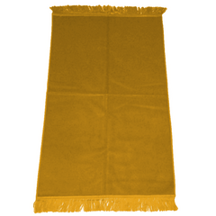 Gebetsteppich in verschiedenen Farben - seidenglänzend, unifarben, ohne Muster, schlicht, 110x71 cm, Gelb, Farbe: Gelb, Maße (cm): 110 x 71, image 