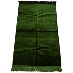 Gebetsteppich in verschiedenen Farben - seidenglänzend, unifarben, ohne Muster, schlicht, 110x71 cm, Grün, Farbe: Grün, Maße (cm): 110 x 71, image 