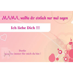 Postkarte, Grußkarte "Mama - Ich liebe dich" - DIN A5, Hochglanz, image 