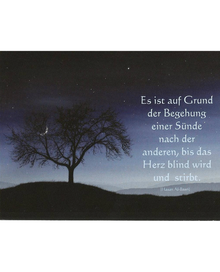 Postkarte mit Spruch "Das blinde Herz" - in 13,9 cm x 10,7 cm, image 