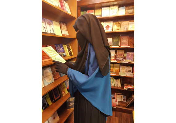 Niqab zweilagig (zum Binden dünne Bänder), image 