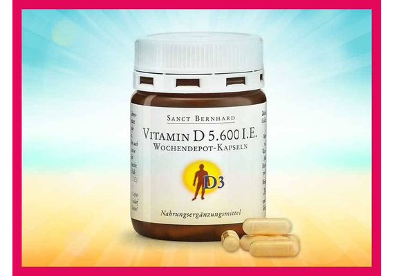 Vitamin D3 -  5.600 I.E. Wochendepot-Kapseln, image 