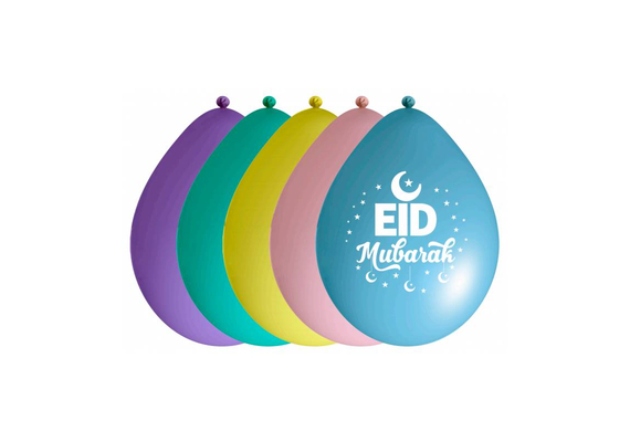 EID BALLONS FARBIG (10 PACK), image 