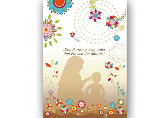 Das Paradies liegt unter den Füssen der Mütter - Postkarte XL, image 