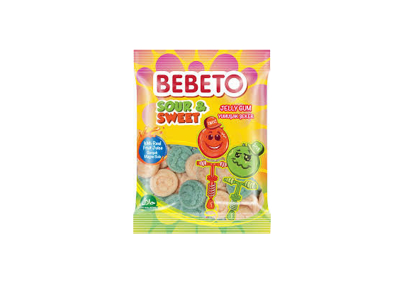 BEBETO Jelly Gum Sour & Sweet(80g), image 