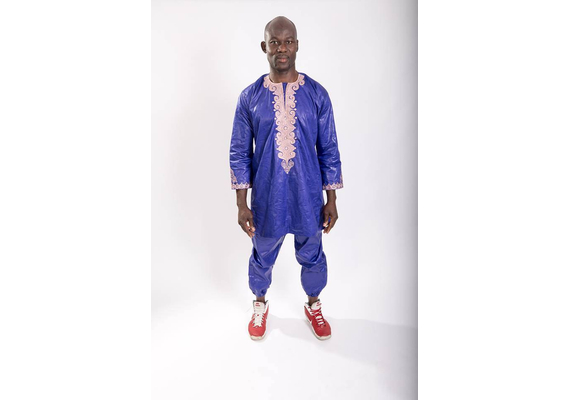 African Collection - Ghana, Title: Orange Hemd lang / Hose Gummibund (100x54), image 
