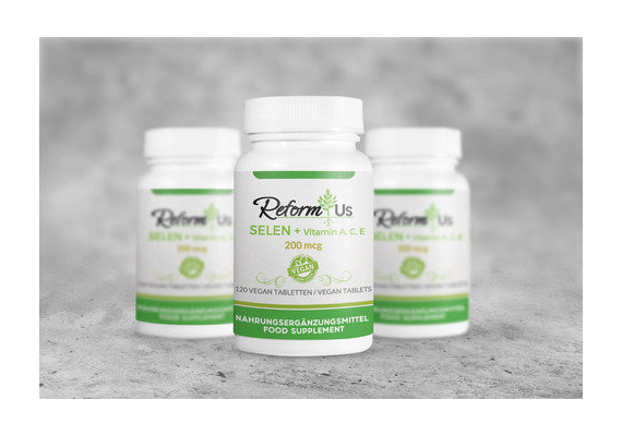 ReformUs Selen + Vitamin A, C, E 200 mcg – 120 vegan-Tabletten, image 