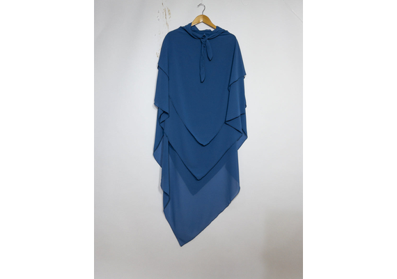 dreilagiger Khimar - Chiffon, Farbe: Hellblau, image 