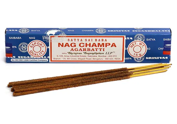 Satya Sai Baba Nag Champa Räucherstäbchen aus Indien - 15g (ca. 12 Stäbchen), image 