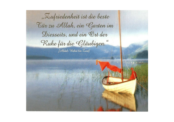 Postkarte mit Spruch "Zufriedenheit" - in 13,9 cm x 10,7 cm, image 