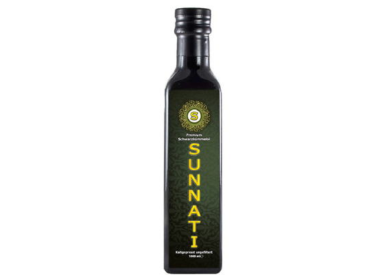 Premium Schwarzkümmelöl von Sunnati -  ungefiltert, 1l, Inhalt: 1000, image 