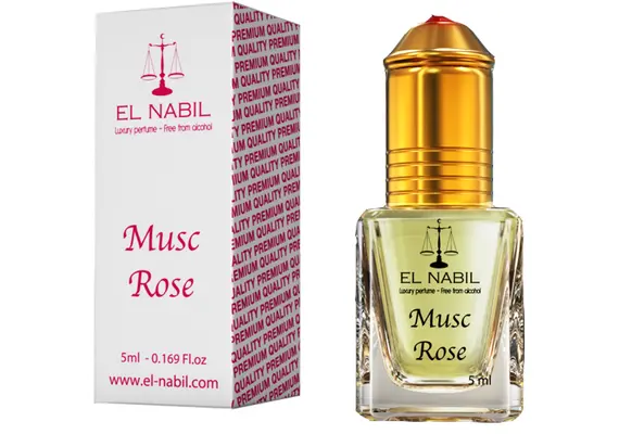 Misk, Musk Musc Rose von El Nabil - blumig, Vanille, Jasmin und Rose, Roll-on, 5ml, image 