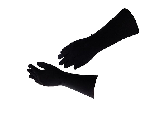 Handschuhe Niqab Nikab schwarz - mittellang, ohne Muster, schlicht schwarz, blickdicht, image 