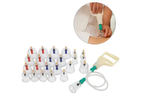 Hijama Set 24 Gläser + Pumpe von Kangci - 24-teiliges-Schröpfgläser-Set, Schröpfen, image 