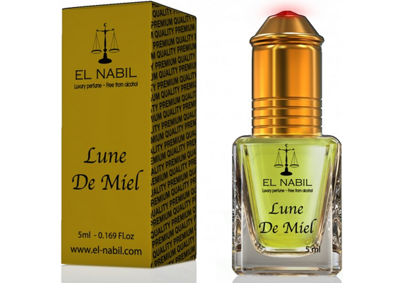 Misk, Musk Musc Lune De Miel von El Nabil - Safran auf holzigem Untergrund mit Vanille und leichtem Moschus, Roll-On, 5ml, image 