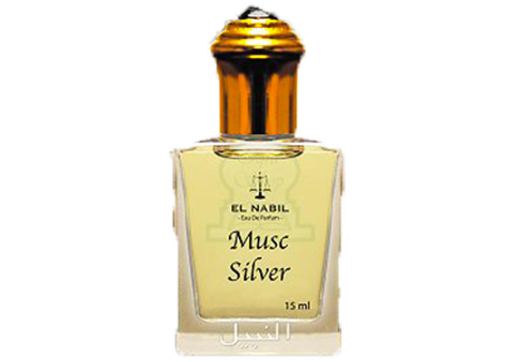 Misk, Musk, Musc Silver von El Nabil - frisch, blumig, fruchtig, Eau de Parfum, Roll-On, 15ml, image 