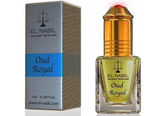 Misk, Musk Oud Royal von El Nabil - rauchiger Duft Moschus mit Rose, leicht holzig-frisch, Roll-on, 5ml, image 