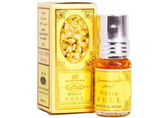 Misk, Musk, Musc White Full von Al Rehab - vollmundiger Blumenduft, mit einem klaren Akzent von Jasmin, Roll-on, 3ml, image 