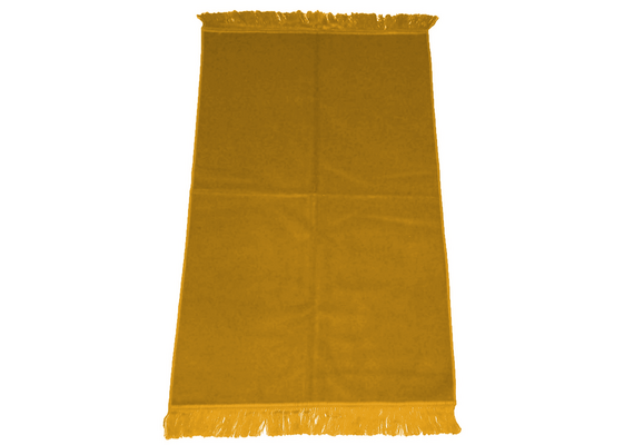 Gebetsteppich in verschiedenen Farben - seidenglänzend, unifarben, ohne Muster, schlicht, 110x71 cm, Gelb, Farbe: Gelb, Maße (cm): 110 x 71, image 