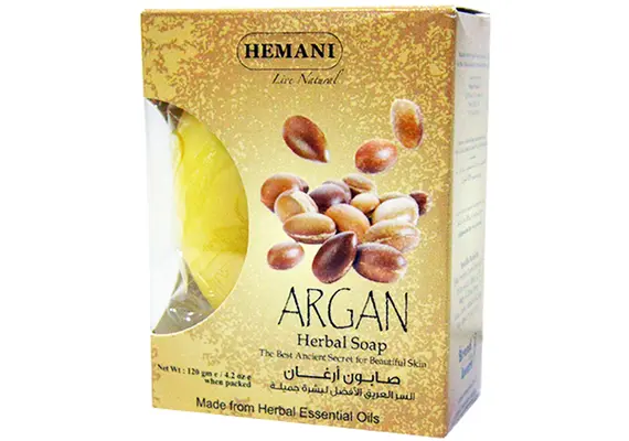 Hemani Argan Seife -  Bio Argan Kräuterseife, Badeseife, 120g, image 