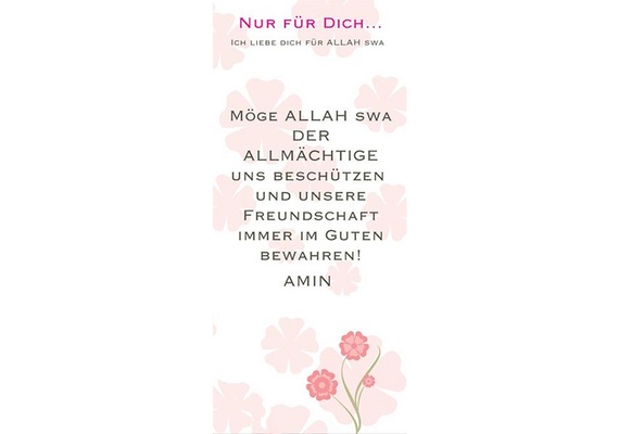 Postkarte, Grußkarte, Geschenkkarte "Freundschaft" - Ich liebe dich für Allah, Langformat, Hochglanz, image 