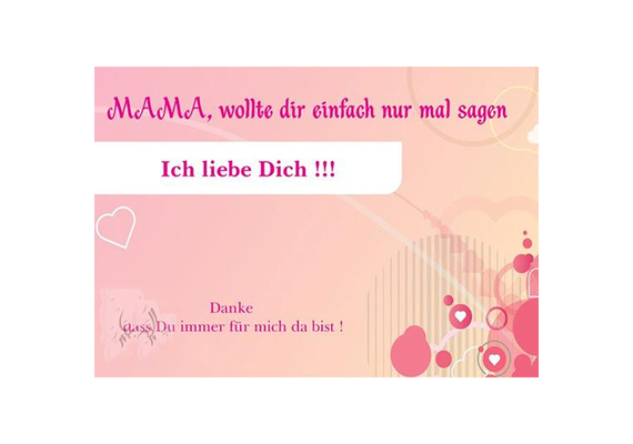 Postkarte, Grußkarte "Mama - Ich liebe dich" - DIN A5, Hochglanz, image 