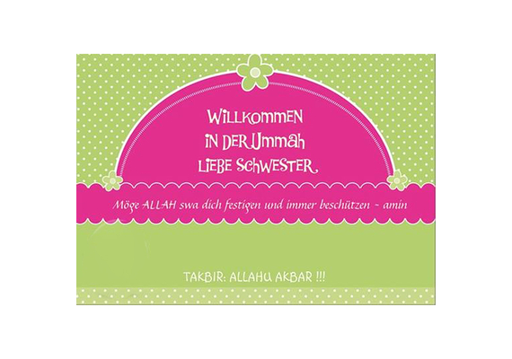 Postkarte Grußkarte "Willkommen in der Ummah" - DINA5, Hochglanz, image 