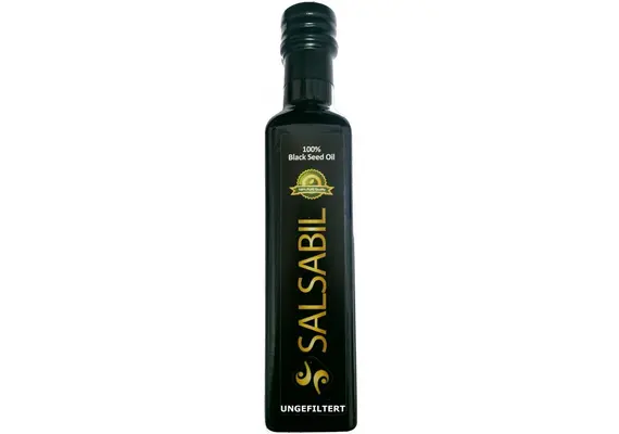 Salsabil Schwarzkümmelöl - 100% reiner Schwarzkümmel, ungefiltert, kaltgepresst, 250ml, image 